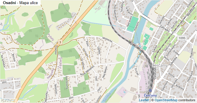Osadní - mapa ulice