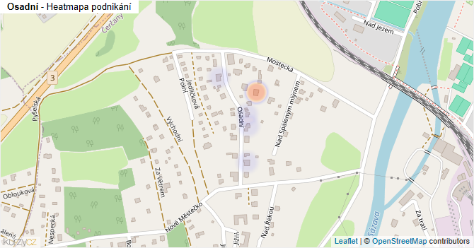 Osadní - mapa podnikání