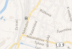 Palachova v obci Čerčany - mapa ulice