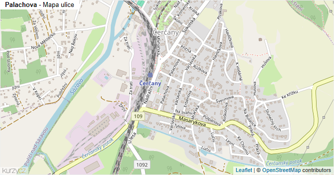 Palachova - mapa ulice