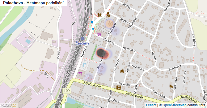 Palachova - mapa podnikání