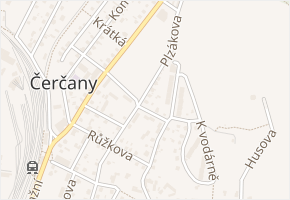 Plzákova v obci Čerčany - mapa ulice
