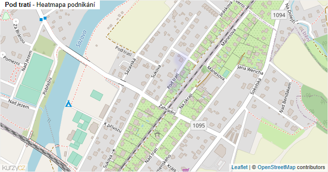 Pod tratí - mapa podnikání