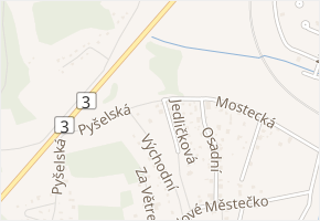 Polní v obci Čerčany - mapa ulice
