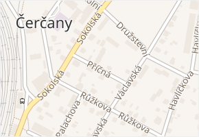 Příčná v obci Čerčany - mapa ulice