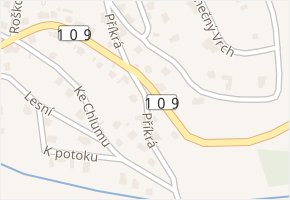 Příkrá v obci Čerčany - mapa ulice