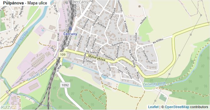 Půlpánova - mapa ulice