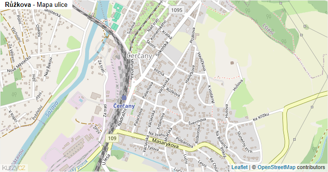 Růžkova - mapa ulice