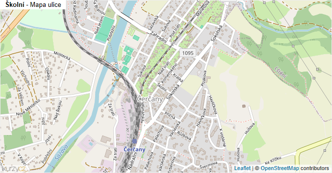 Školní - mapa ulice