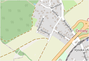 Slunečná v obci Čerčany - mapa ulice