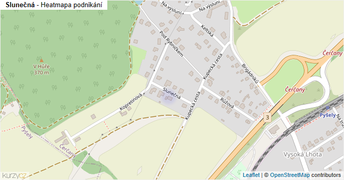 Slunečná - mapa podnikání