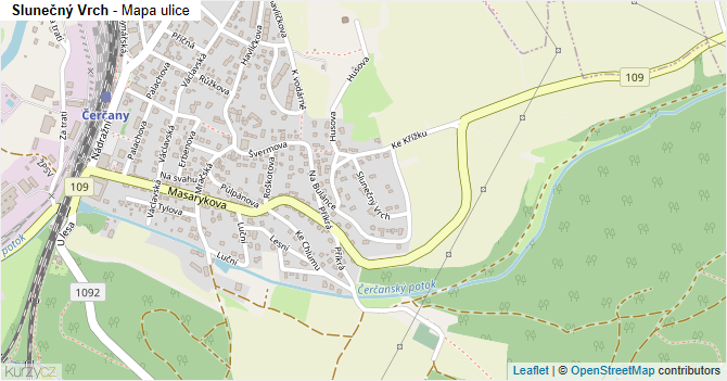 Slunečný Vrch - mapa ulice