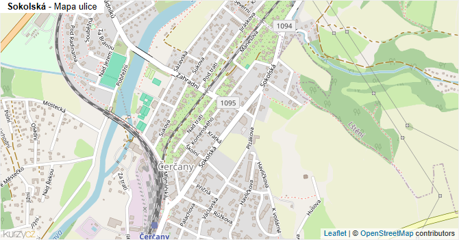 Sokolská - mapa ulice