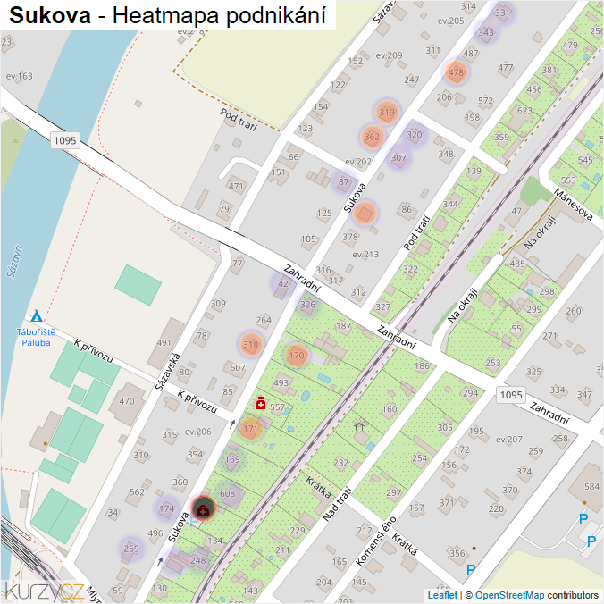 Mapa Sukova - Firmy v ulici.