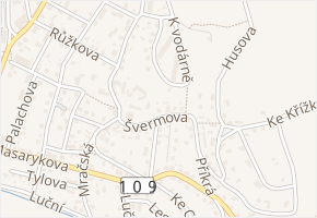 Švermova v obci Čerčany - mapa ulice