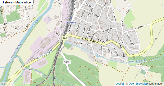 Tylova - mapa ulice
