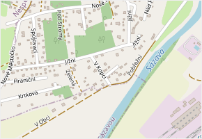 V Kopci v obci Čerčany - mapa ulice