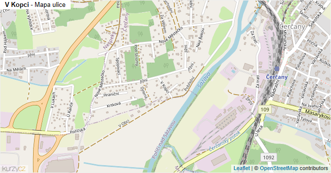 V Kopci - mapa ulice
