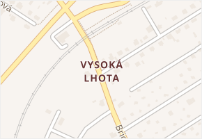 Vysoká Lhota v obci Čerčany - mapa části obce