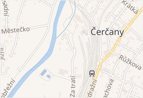 Za tratí v obci Čerčany - mapa ulice