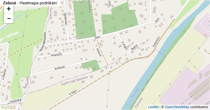 Zelená - mapa podnikání