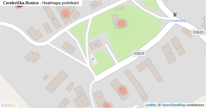 Cerekvička-Rosice - mapa podnikání