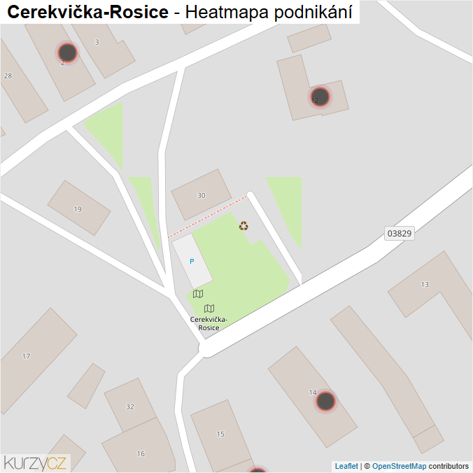 Mapa Cerekvička-Rosice - Firmy v obci.