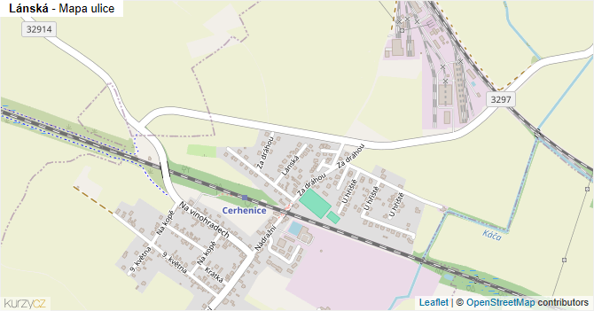 Lánská - mapa ulice