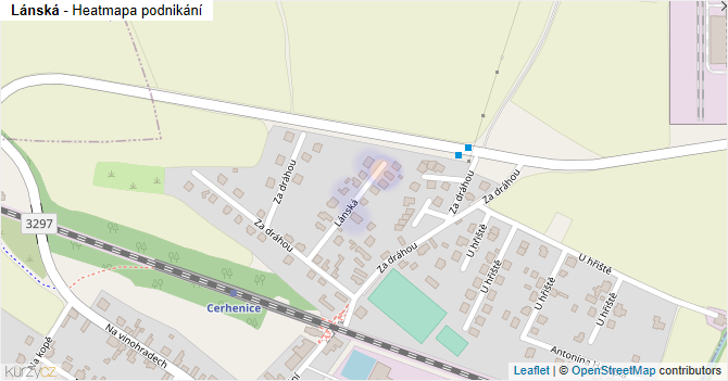 Lánská - mapa podnikání