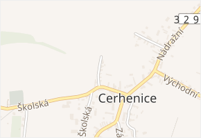 Na Černých v obci Cerhenice - mapa ulice