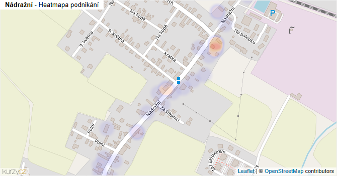 Nádražní - mapa podnikání