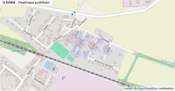U hřiště - mapa podnikání