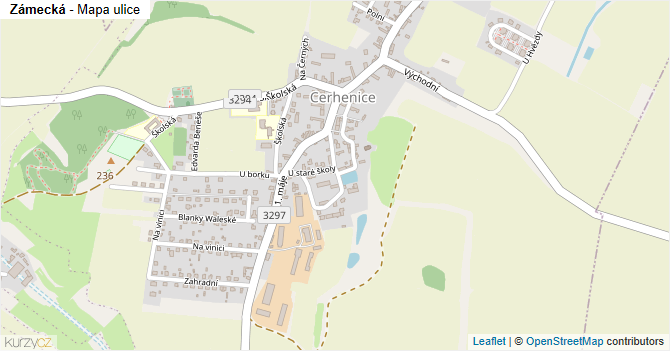 Zámecká - mapa ulice