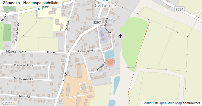 Zámecká - mapa podnikání