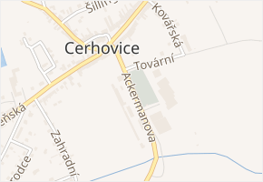 Ackermanova v obci Cerhovice - mapa ulice