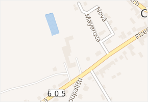 Mayerova v obci Cerhovice - mapa ulice