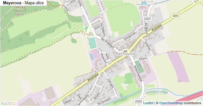 Mayerova - mapa ulice