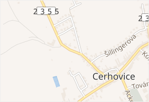 Na Dražkách v obci Cerhovice - mapa ulice