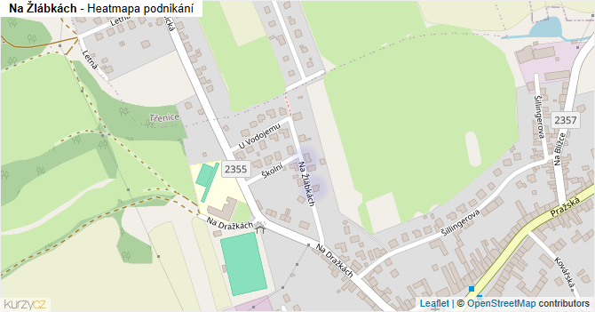 Na Žlábkách - mapa podnikání