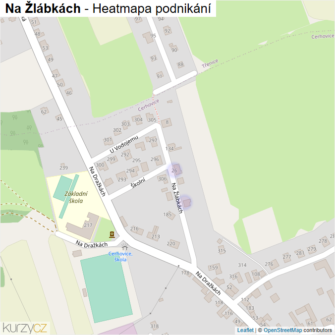 Mapa Na Žlábkách - Firmy v ulici.