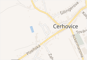 Nová v obci Cerhovice - mapa ulice