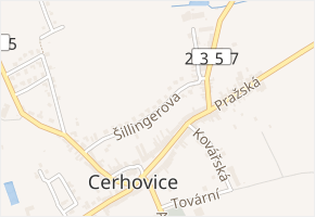 Šillingerova v obci Cerhovice - mapa ulice
