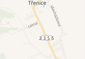 Třenická v obci Cerhovice - mapa ulice