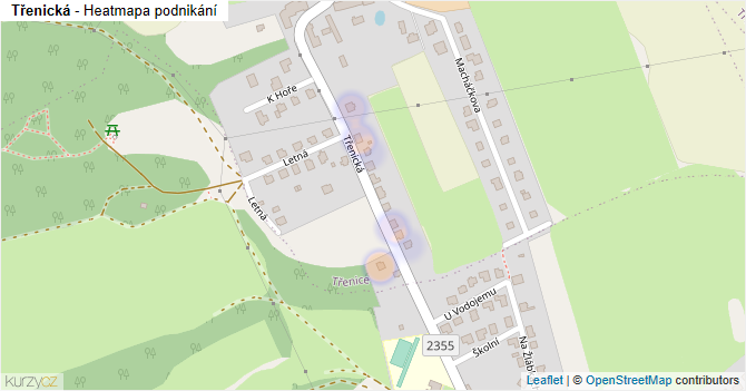 Třenická - mapa podnikání