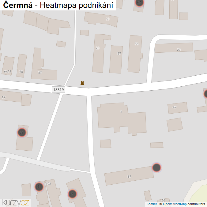 Mapa Čermná - Firmy v obci.