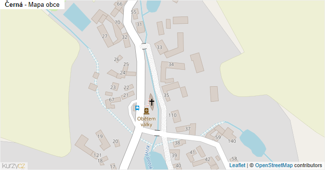 Černá - mapa obce