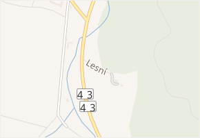 Lesní v obci Černá Hora - mapa ulice