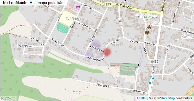 Na Loučkách - mapa podnikání