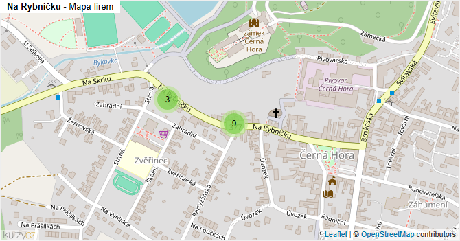 Na Rybníčku - mapa firem