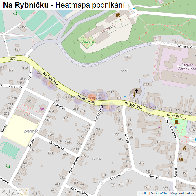 Mapa Na Rybníčku - Firmy v ulici.